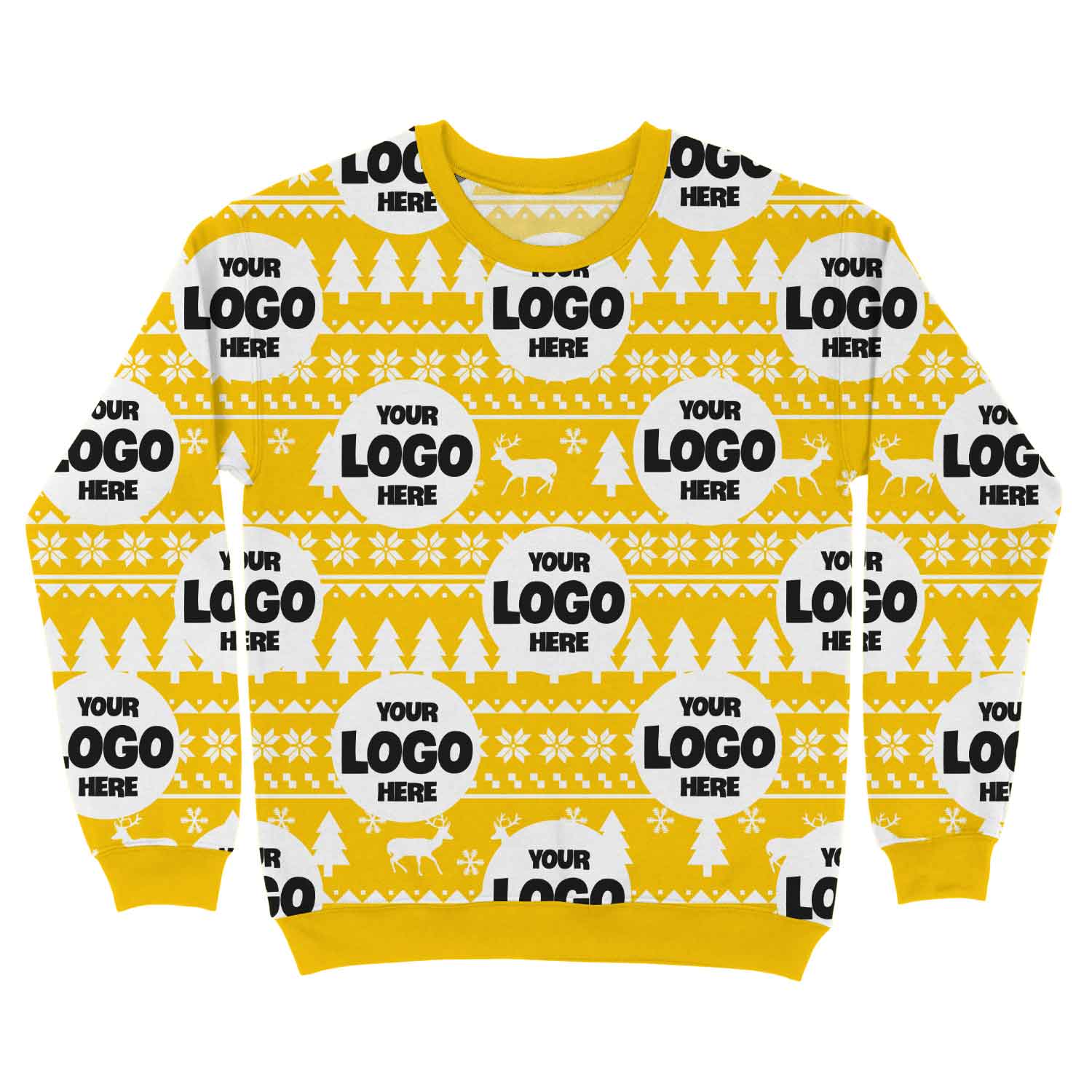 Your Logo Pattern Multi Personalised Christmas Jumper