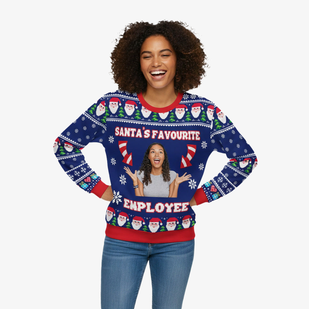 Santa's Favourite Employee Personalised Christmas Jumper