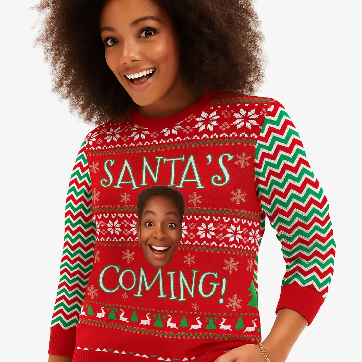 Santa's Coming! Personalised Christmas Jumper