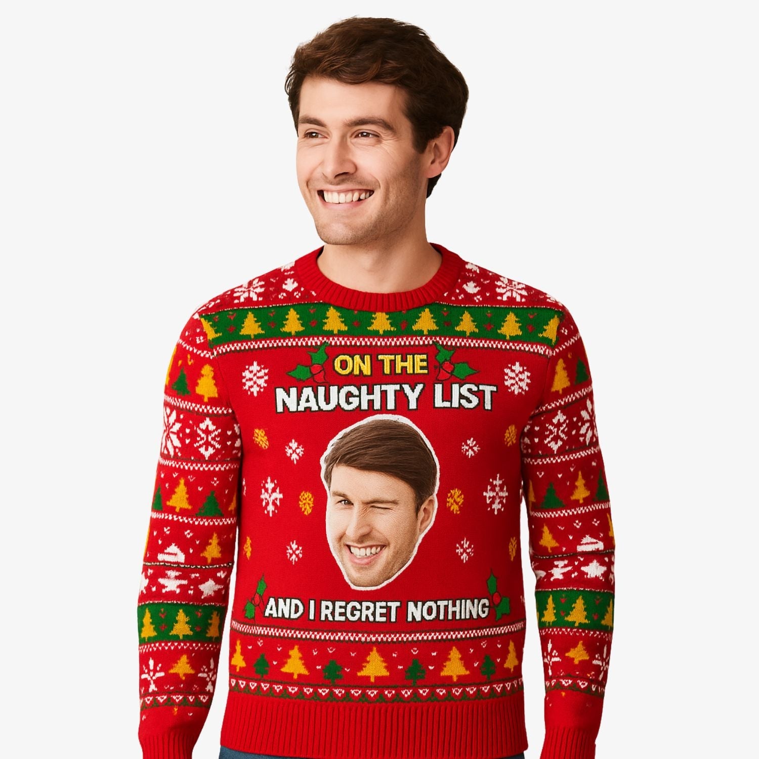 On The Naughty List Personalised Christmas Jumper