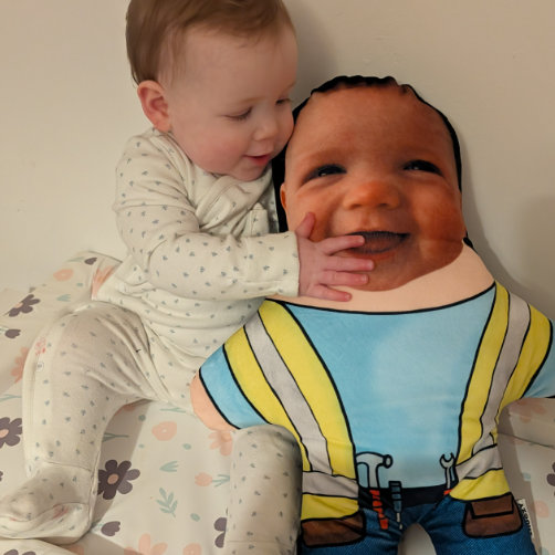 Builder Face Pillow Doll