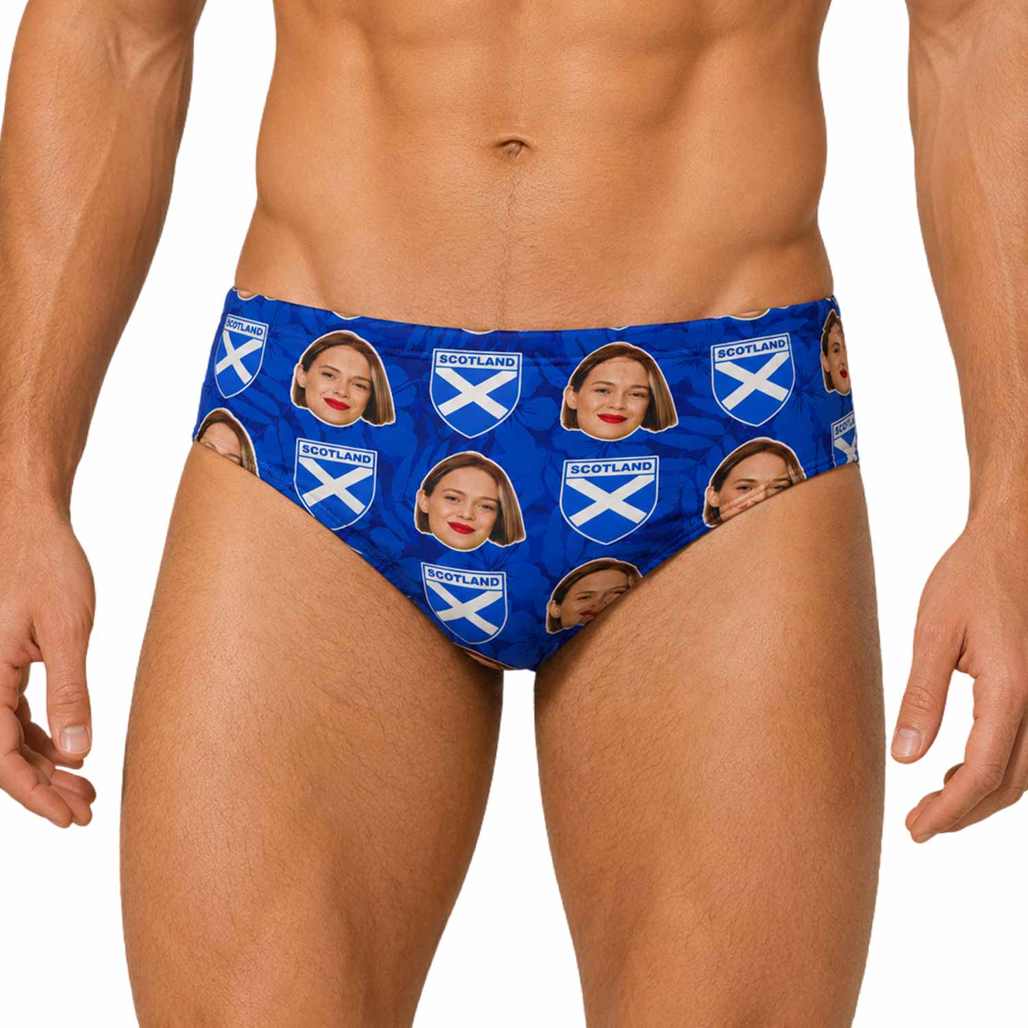Scotland Crest Face Pattern Swim Trunks