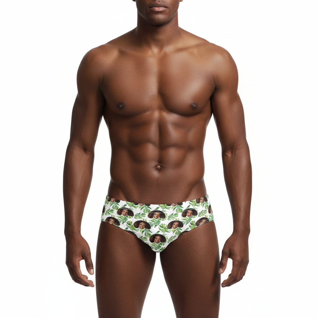 Tropical Face Personalised Swim Trunks