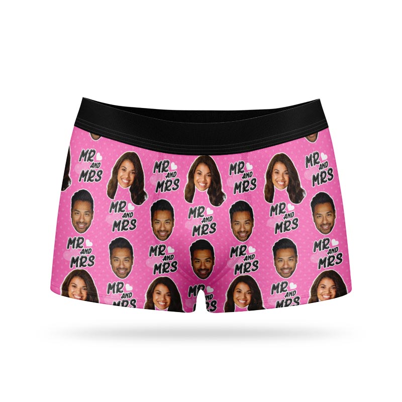 Mr & Mrs Personalised Boxers