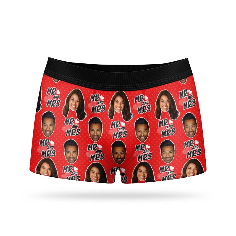 Mr & Mrs Personalised Boxers