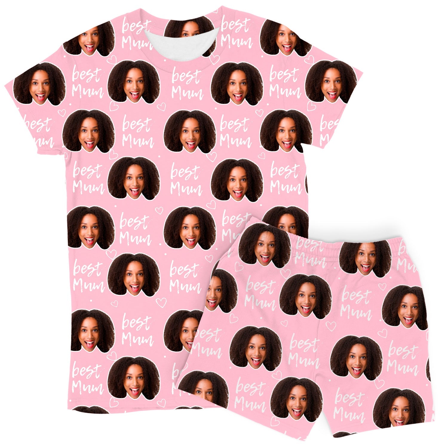 Women's Best Mum Personalised PJs - Shorts Set