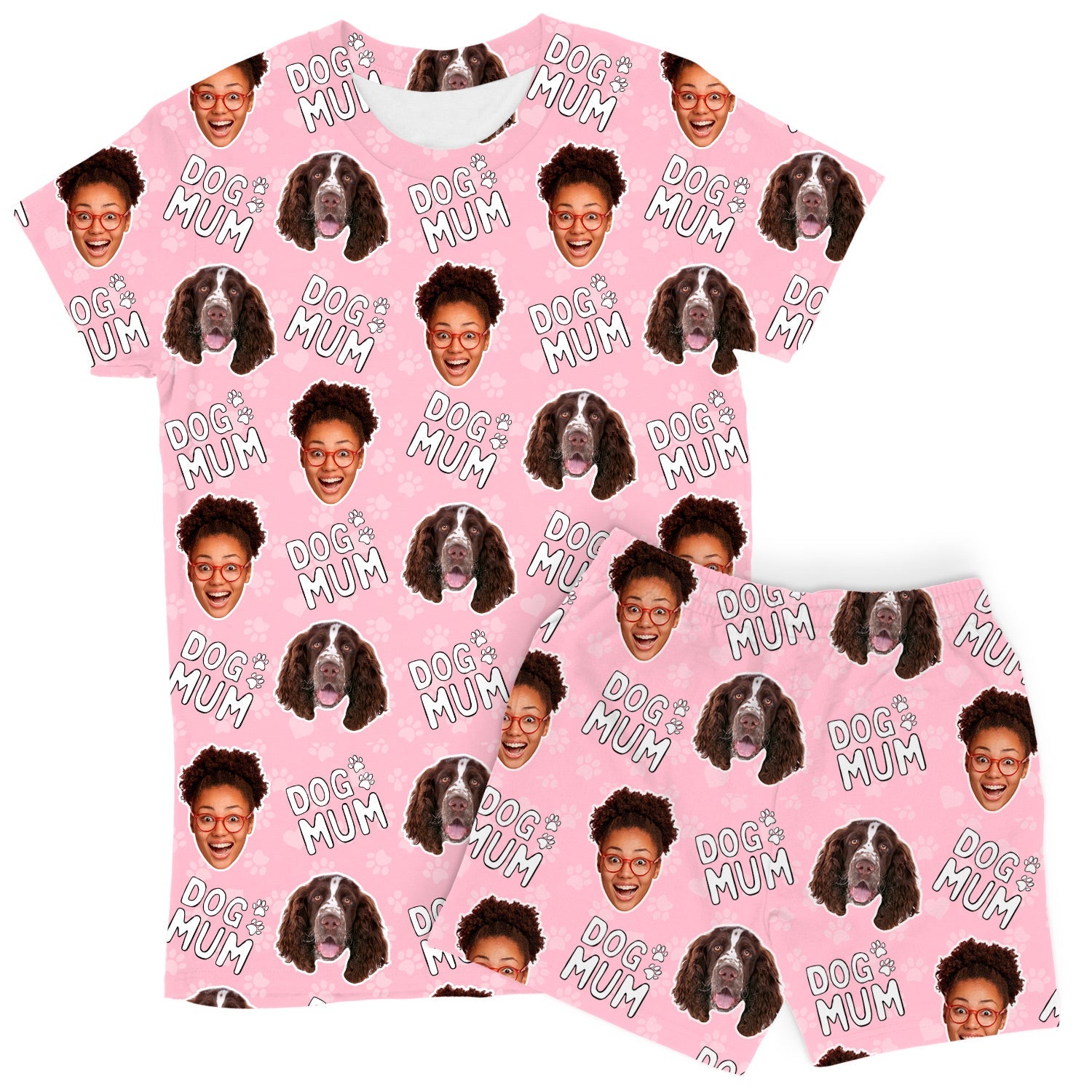 Women's Dog Mum Personalised PJs - Shorts Set