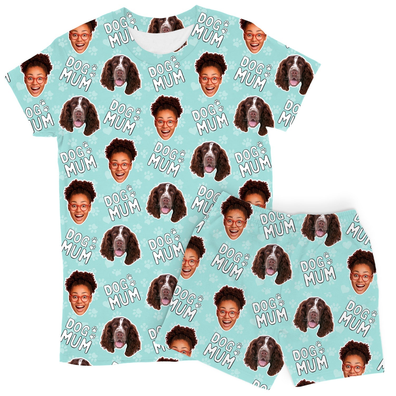 Women's Dog Mum Personalised PJs - Shorts Set