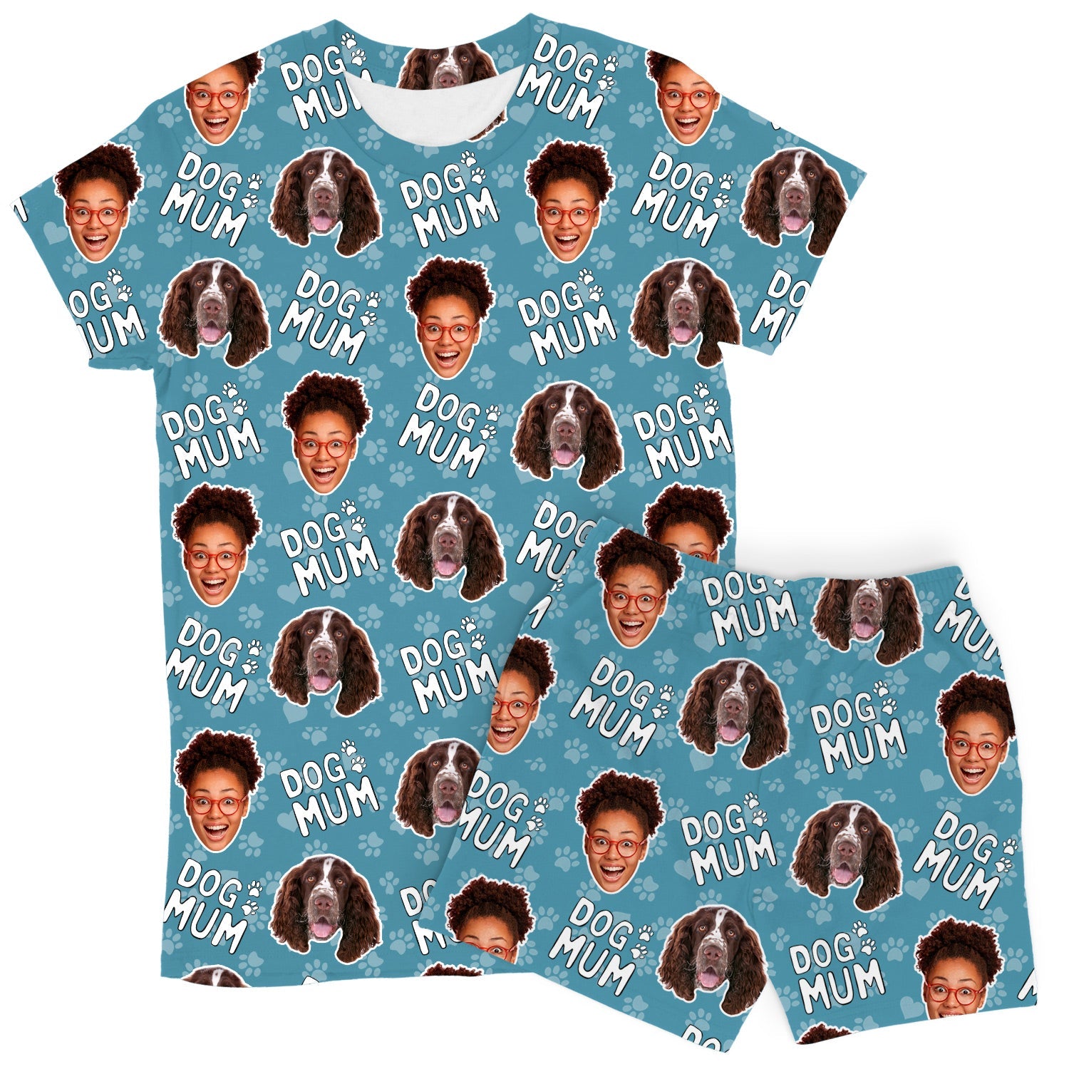 Women's Dog Mum Personalised PJs - Shorts Set