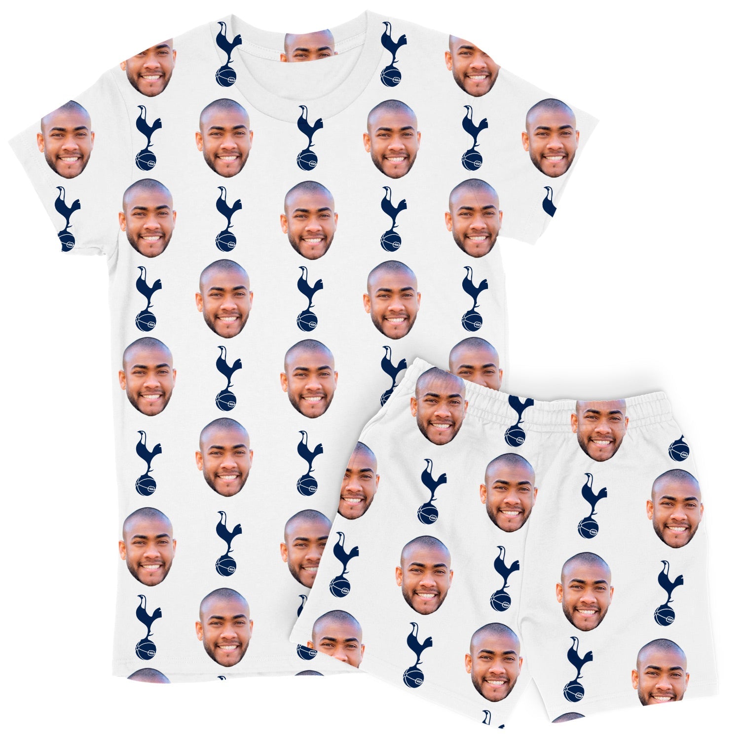 Spurs White Women's Personalised PJs - Shorts Set