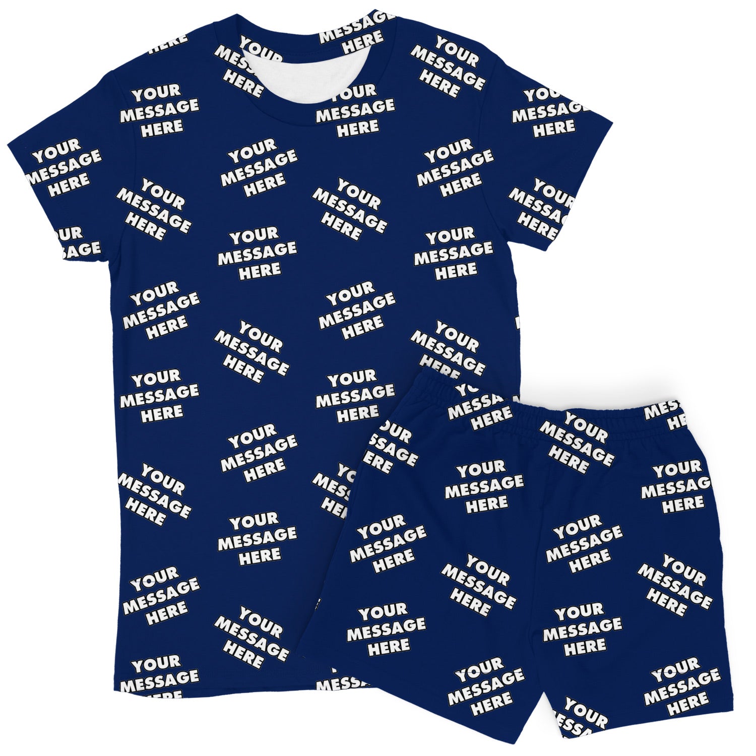 Women's Personalised Message PJs - Shorts Set