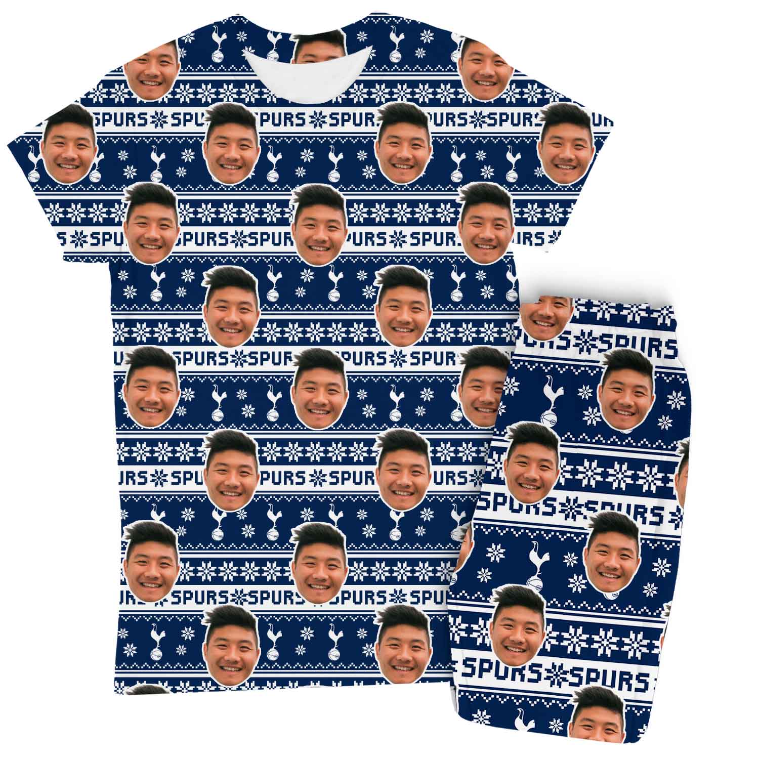 Spurs Christmas Personalised Women's Pyjamas - Trouser Set