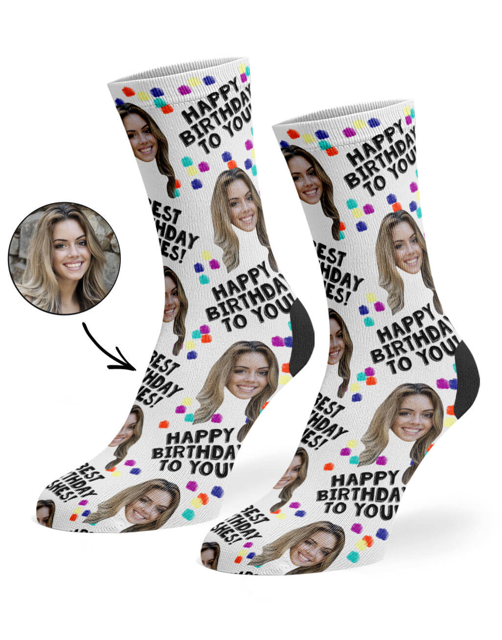 Birthday Party Socks With Own Photo