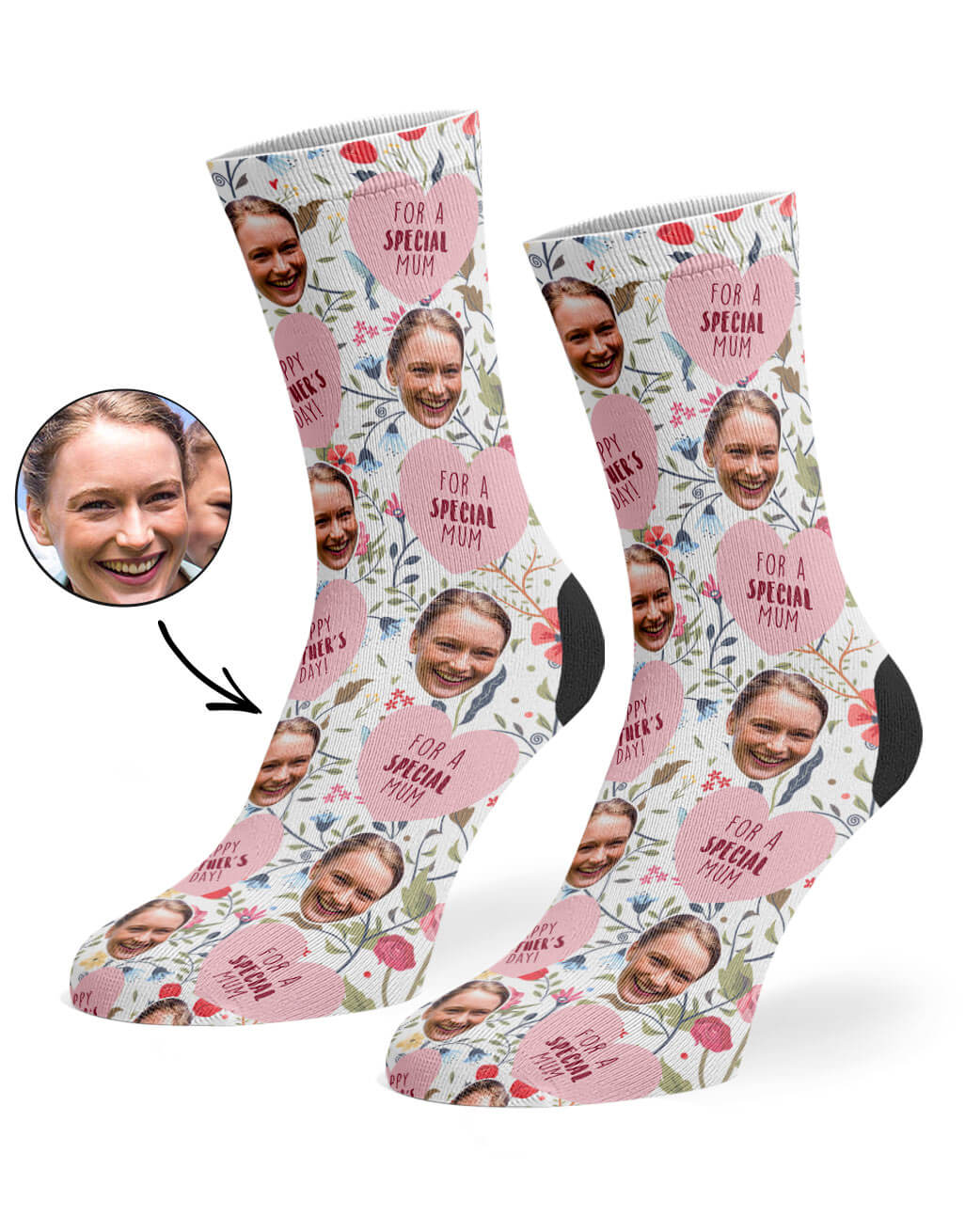 Her Face On Special Mother's Day Socks