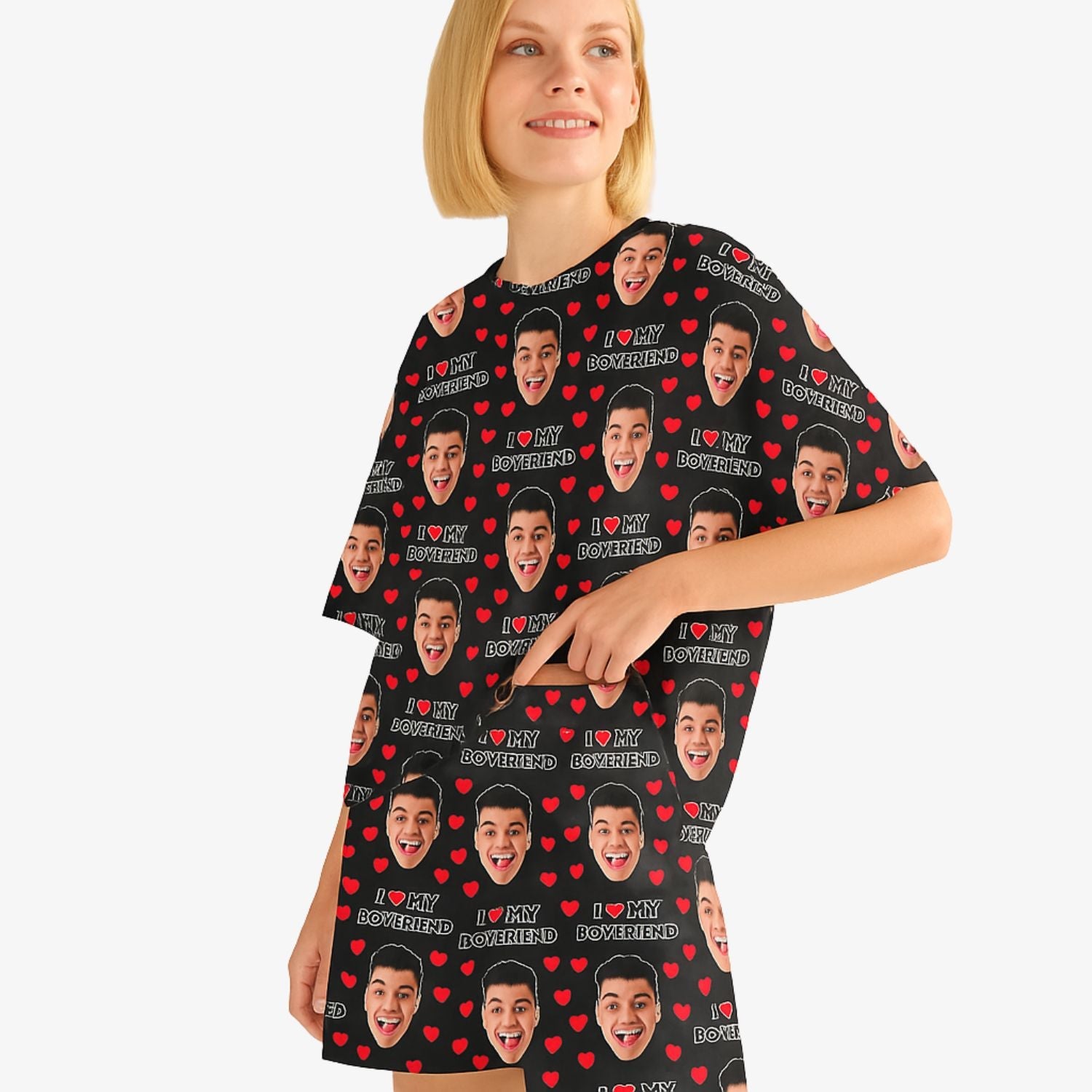 Women's I Love My Boyfriend PJs - Shorts Set