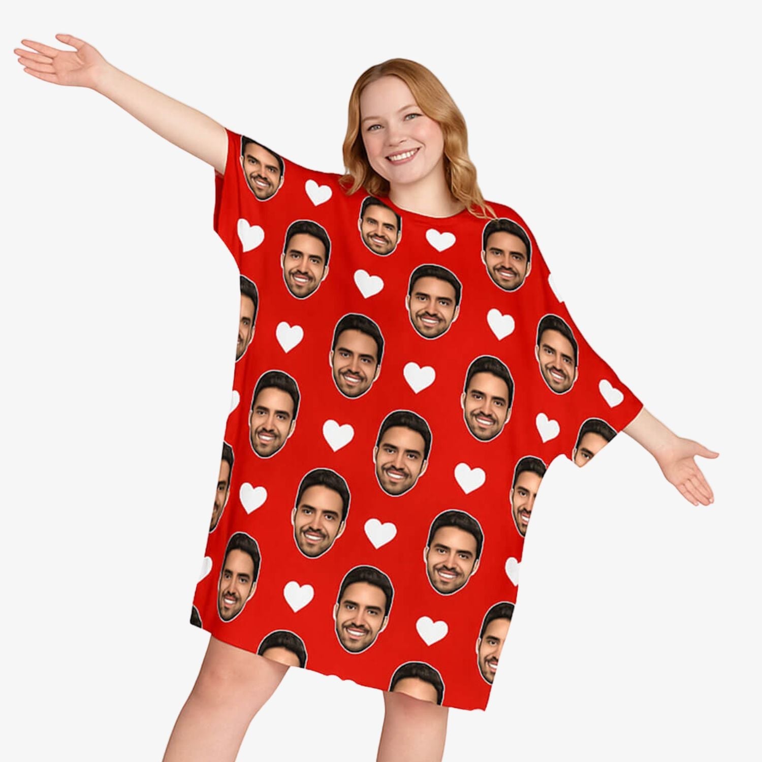 White Hearts Custom Sleep Tee