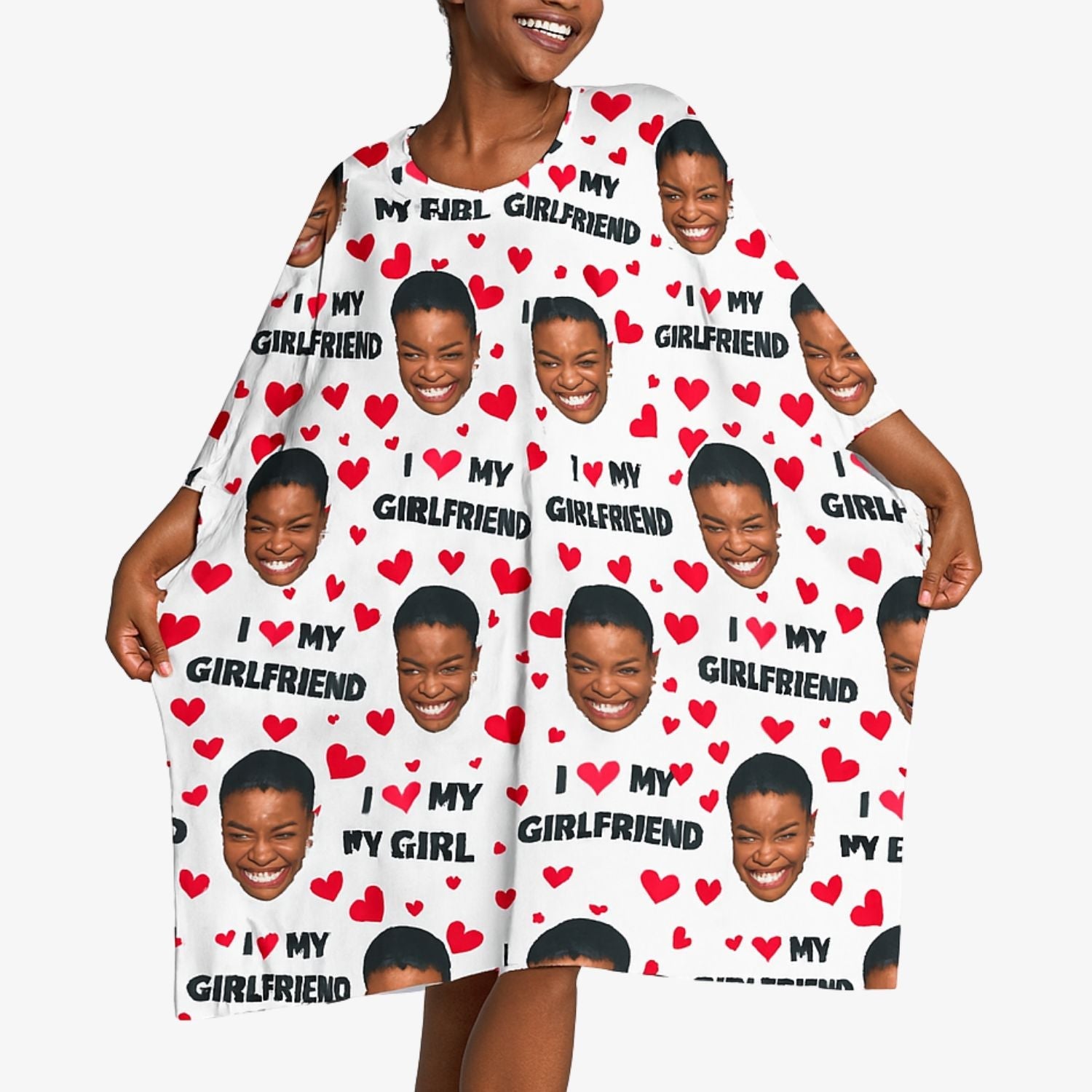 I Love My Girlfriend Custom Sleep Tee