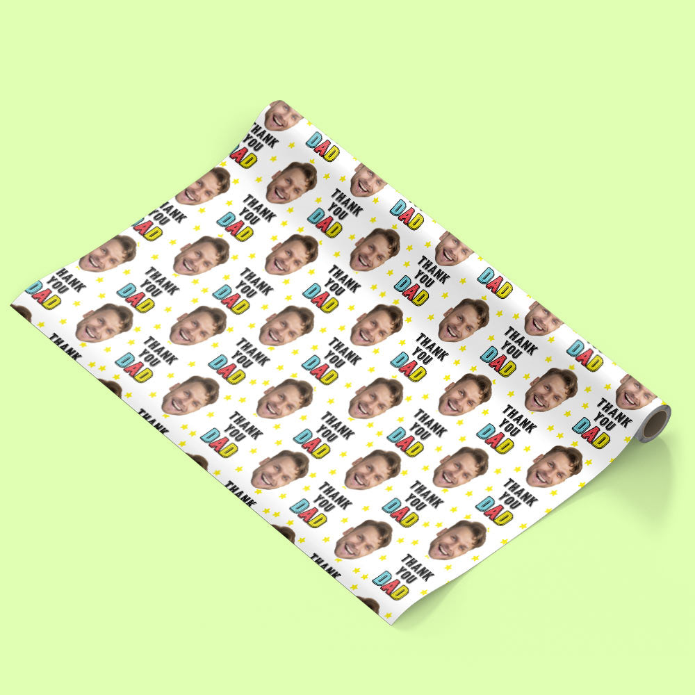 Thank You Dad Personalised Wrapping Paper