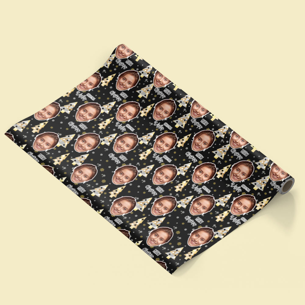 Tree Pattern Personalised Christmas Wrapping Paper