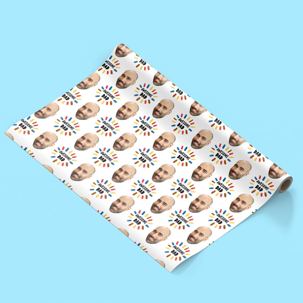 Awesome Dad Personalised Wrapping Paper