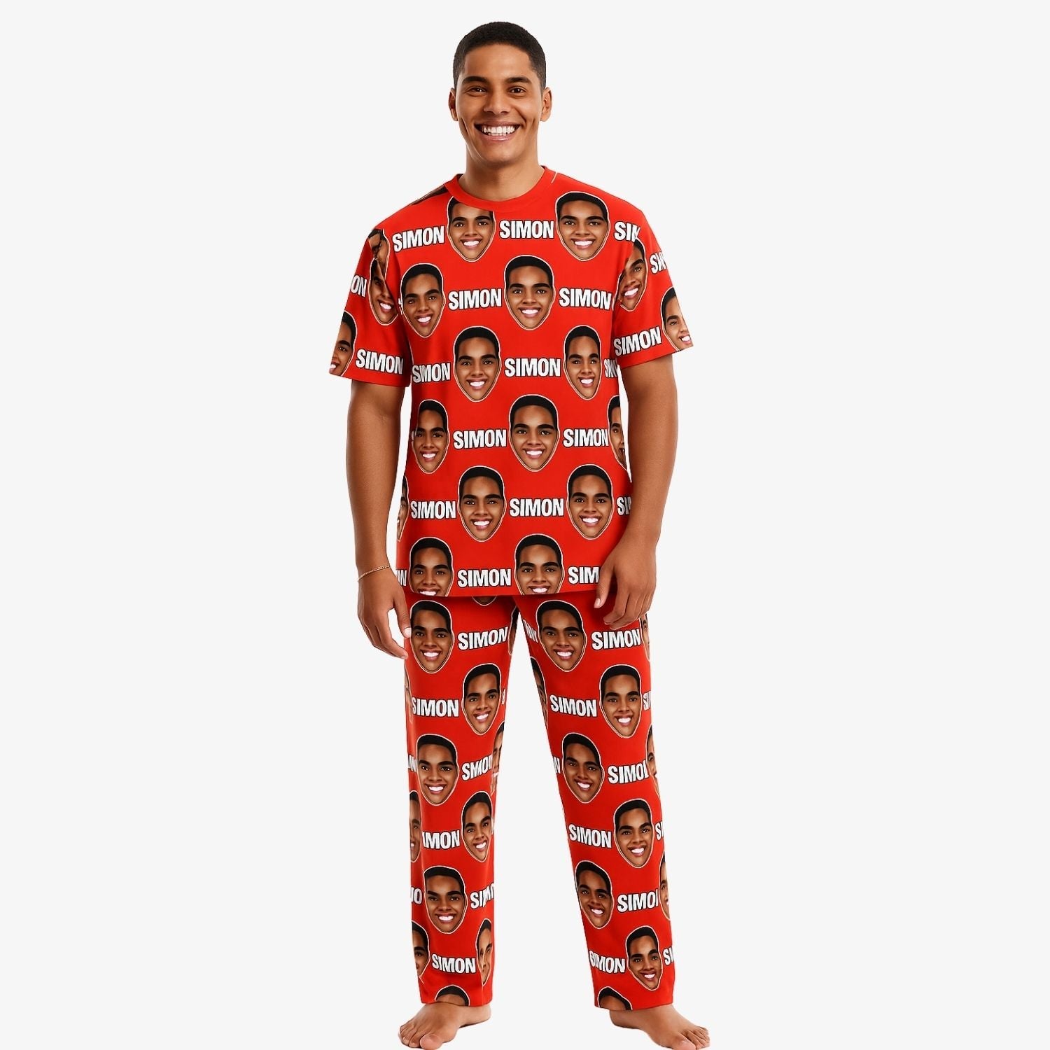 Your Face & Name Men's Personalised PJs - Trousers Set