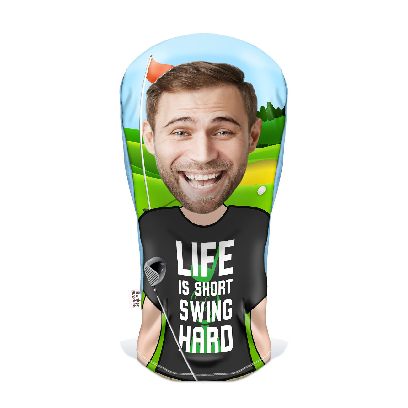Life Is Short, Swing Hard Personalised Golf Head Cover