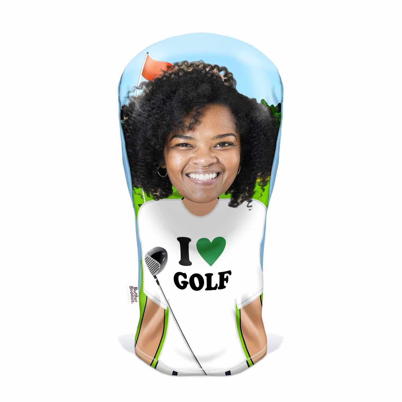 I Heart Golf Female Personalised Golf Head Cover