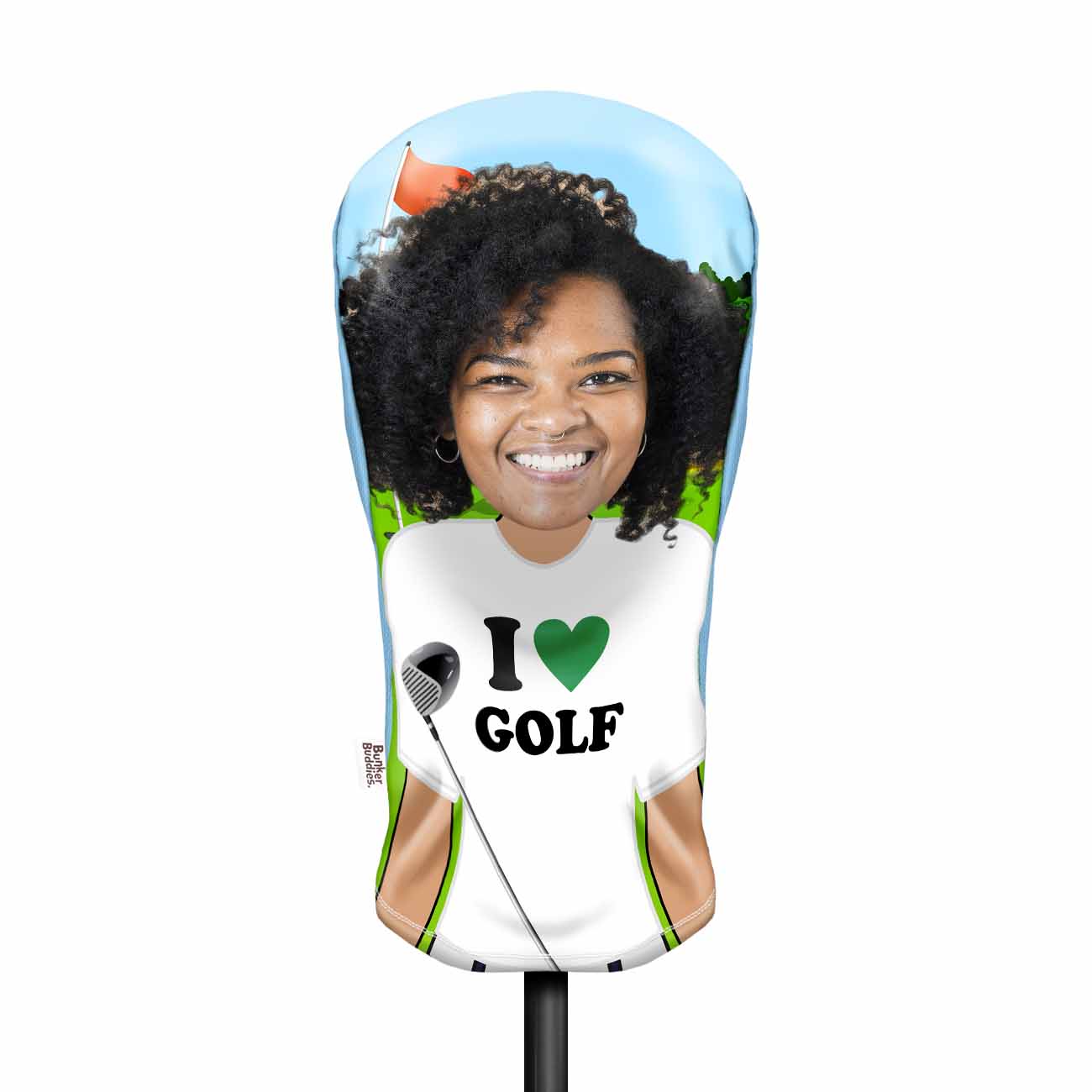 I Heart Golf Female Personalised Golf Head Cover