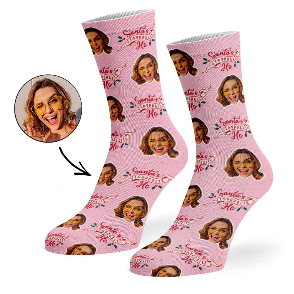 Santa's Favourite Ho Photo Socks