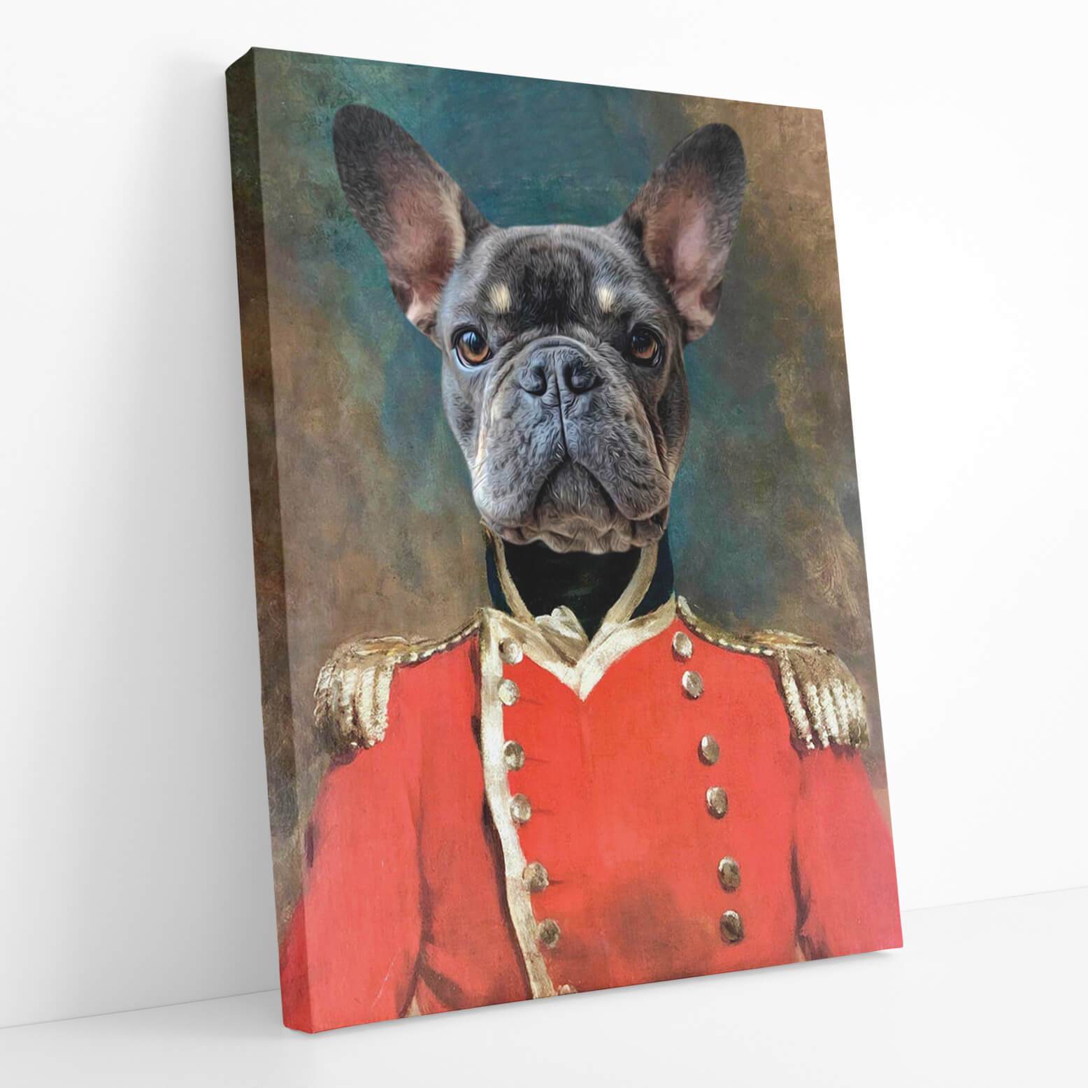 Dog Soldier Portrait Canvas