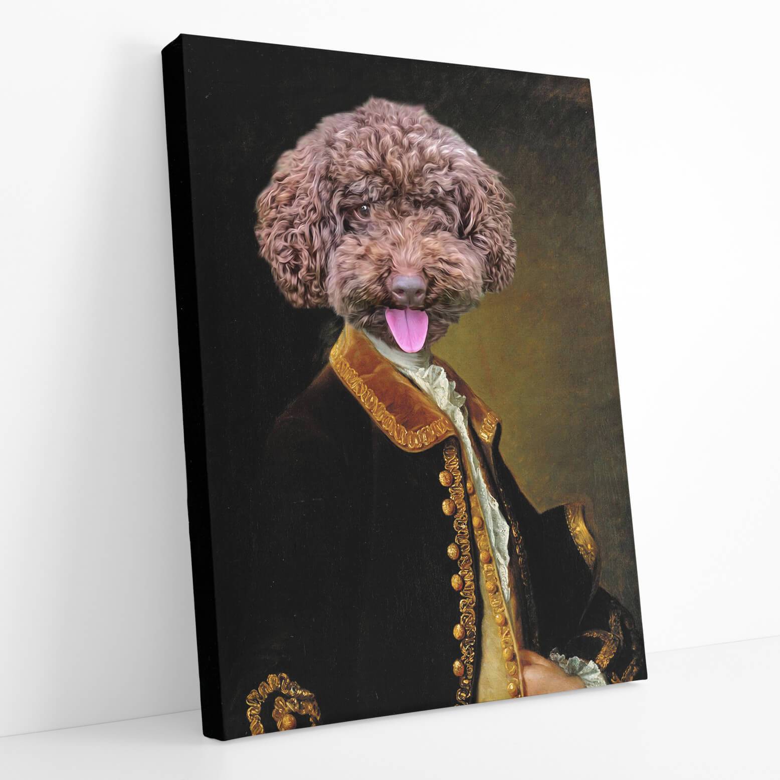 Dog Royal Guy Portrait Canvas