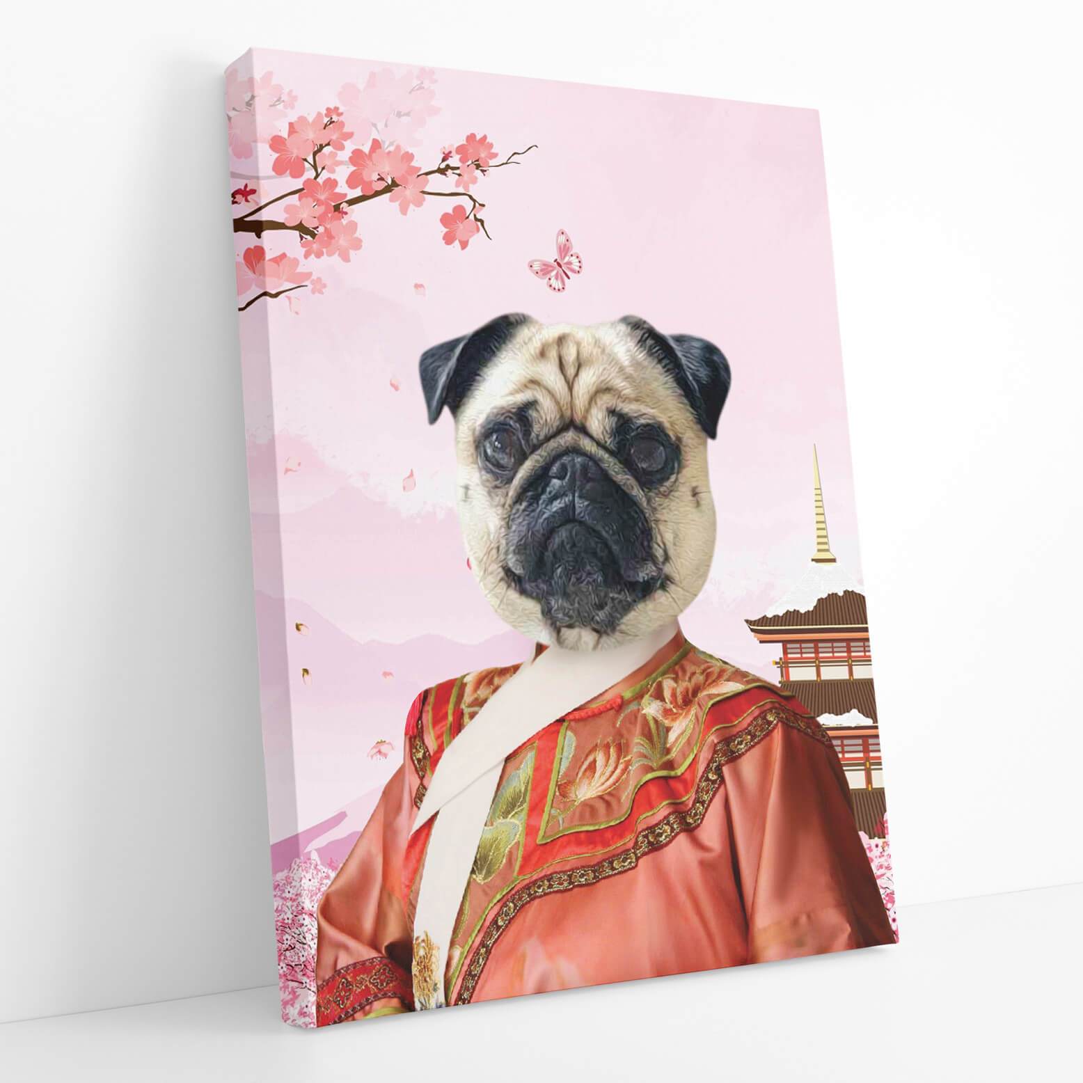 Dog Asian Princess Portrait Canvas