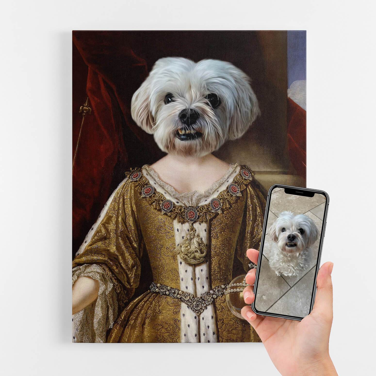 Dog Royal Highness Portrait Canvas