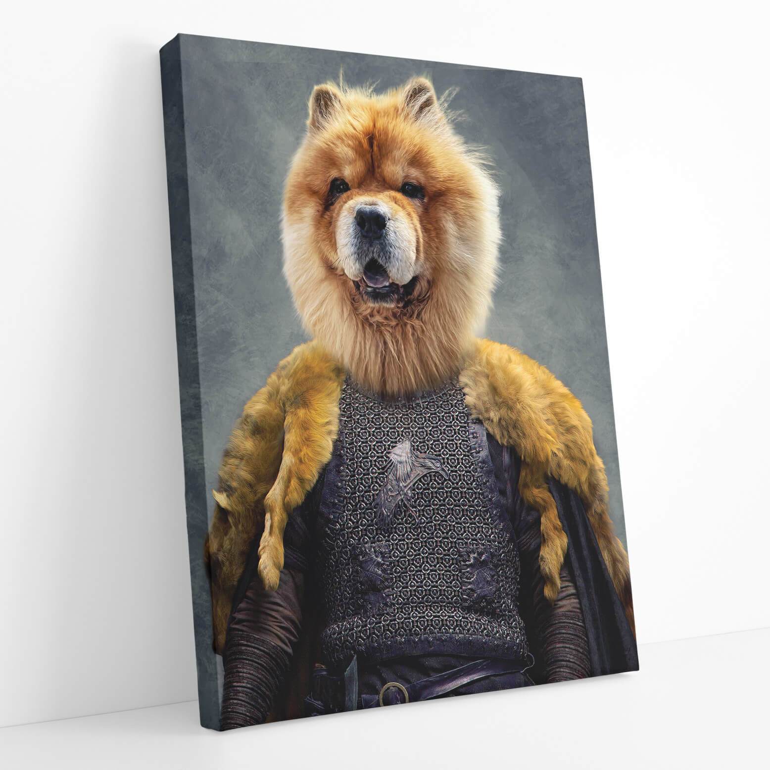 Dog Knight Royal Portrait Canvas