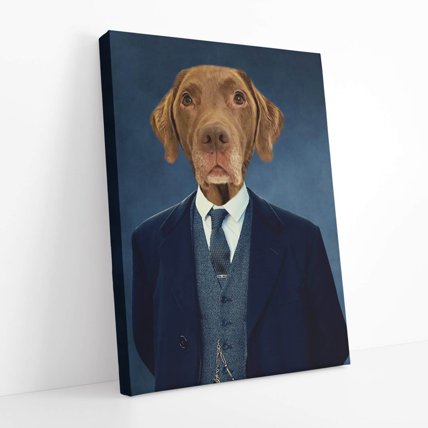 Dog Peaky Blinders Portrait Canvas