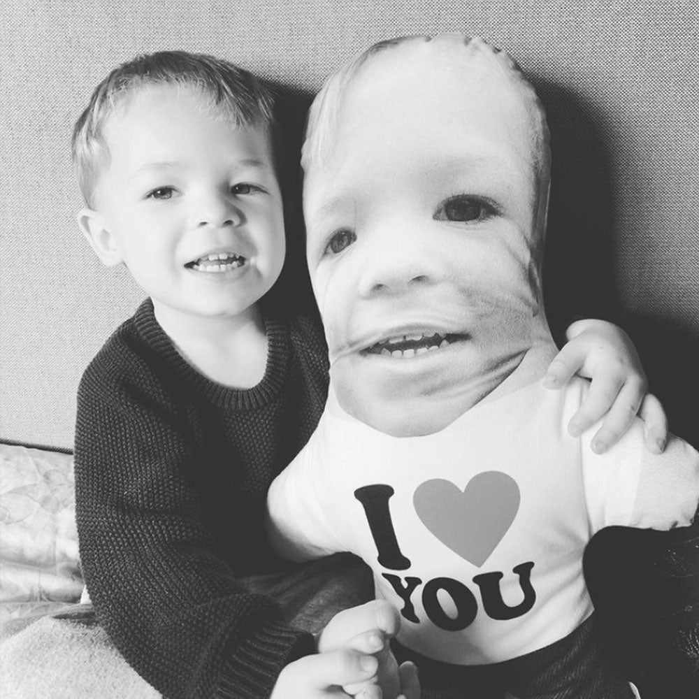 I Heart You Face Pillow Doll