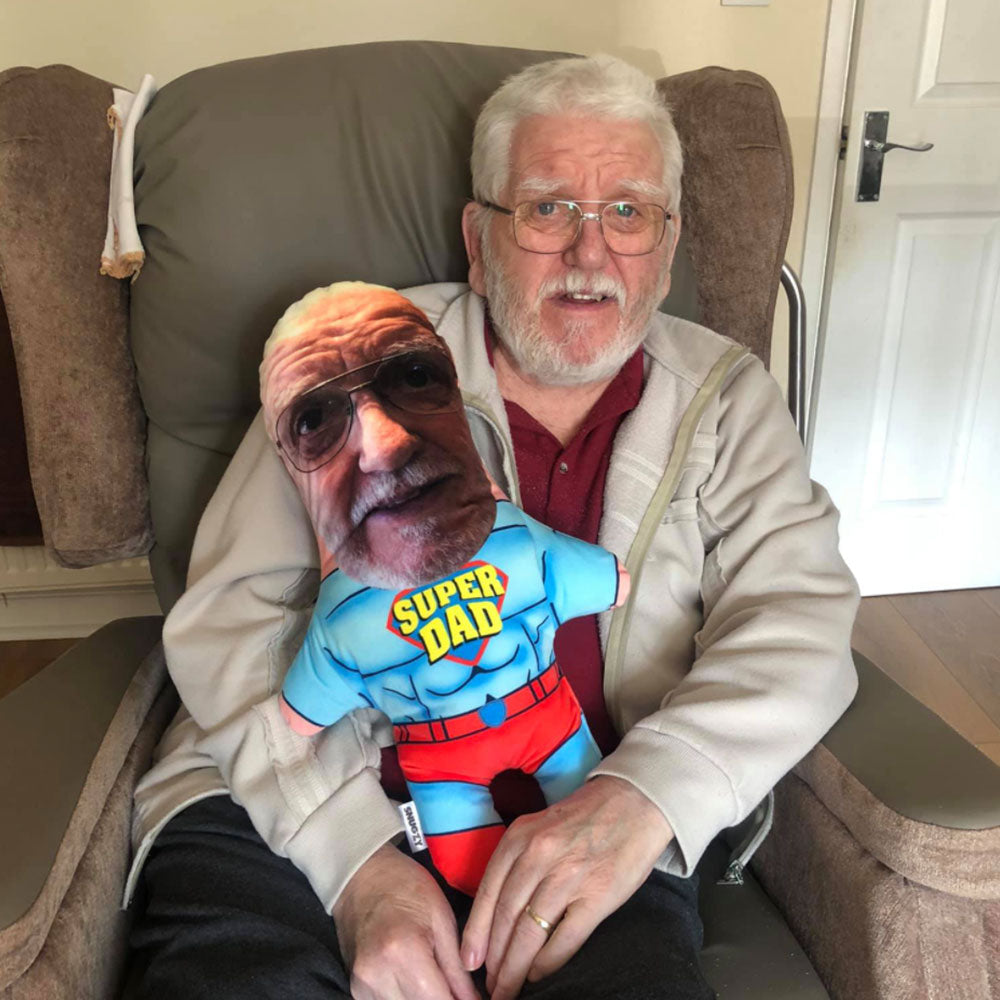 Personalised Super Dad Face Pillow