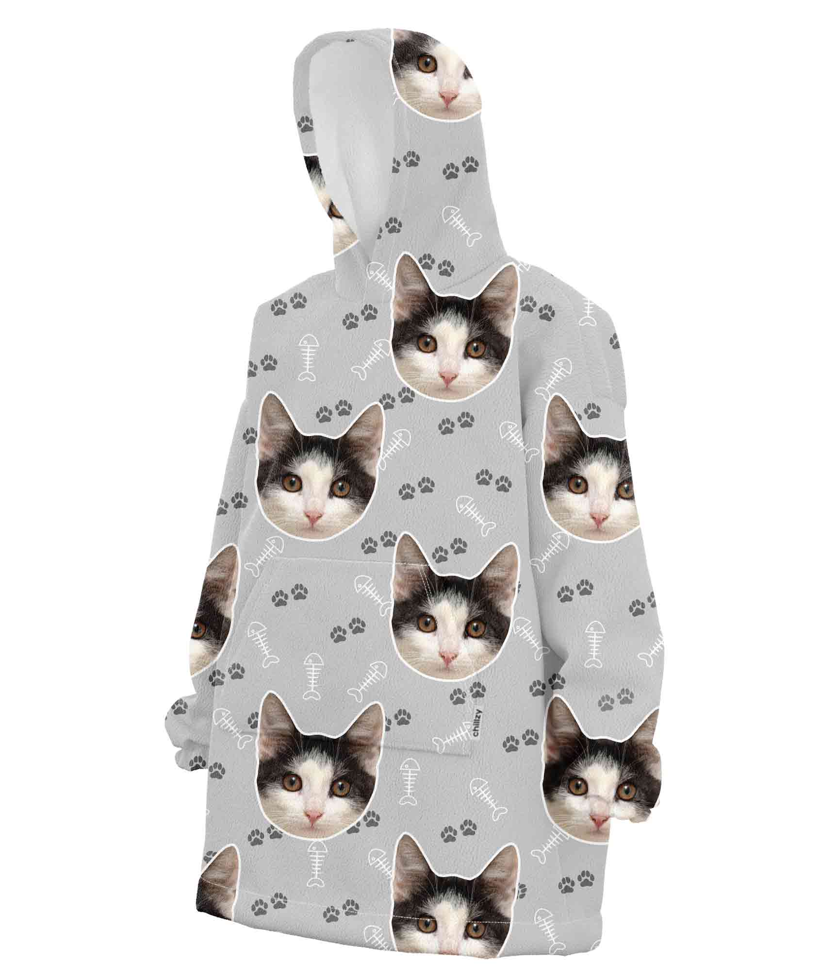 Your Cat Custom Hoodie Blanket