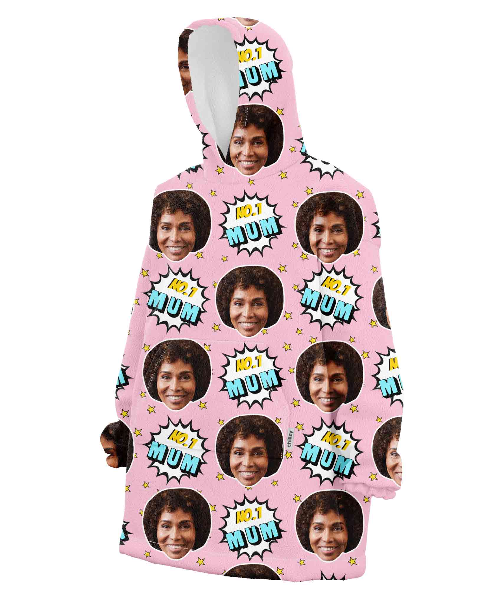 Number 1 Mum Custom Hoodie Blanket