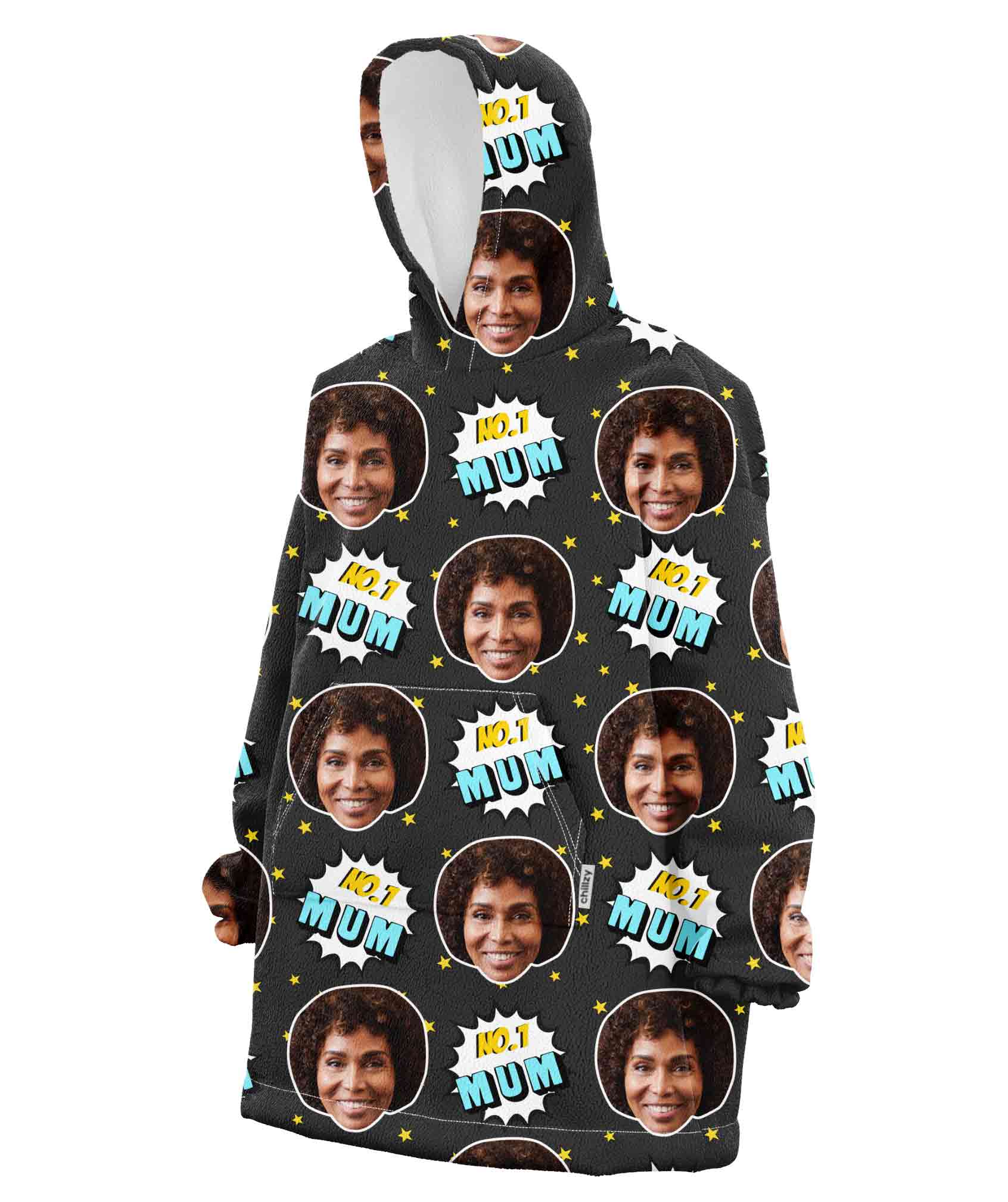 Number 1 Mum Custom Hoodie Blanket