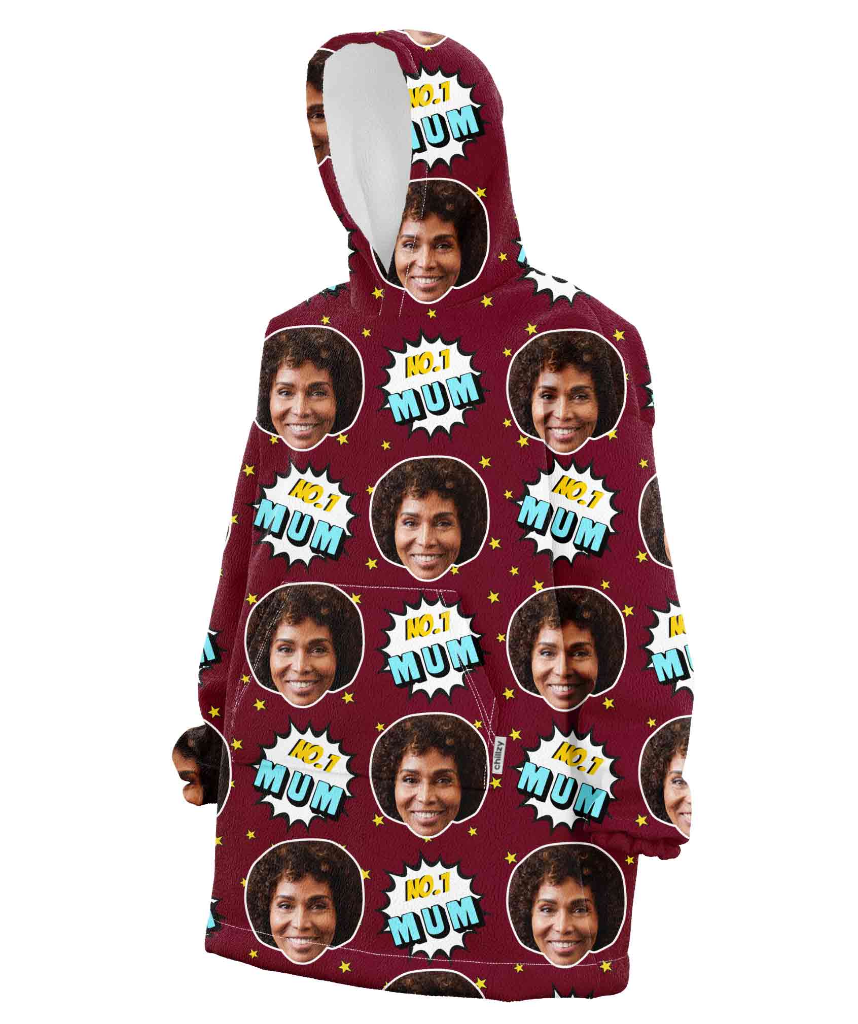 Number 1 Mum Custom Hoodie Blanket
