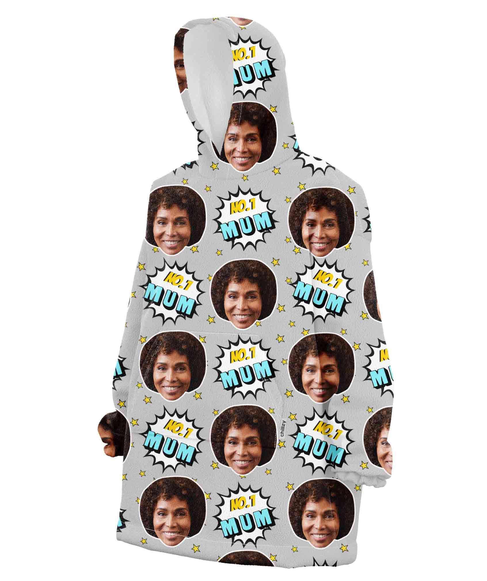 Number 1 Mum Custom Hoodie Blanket