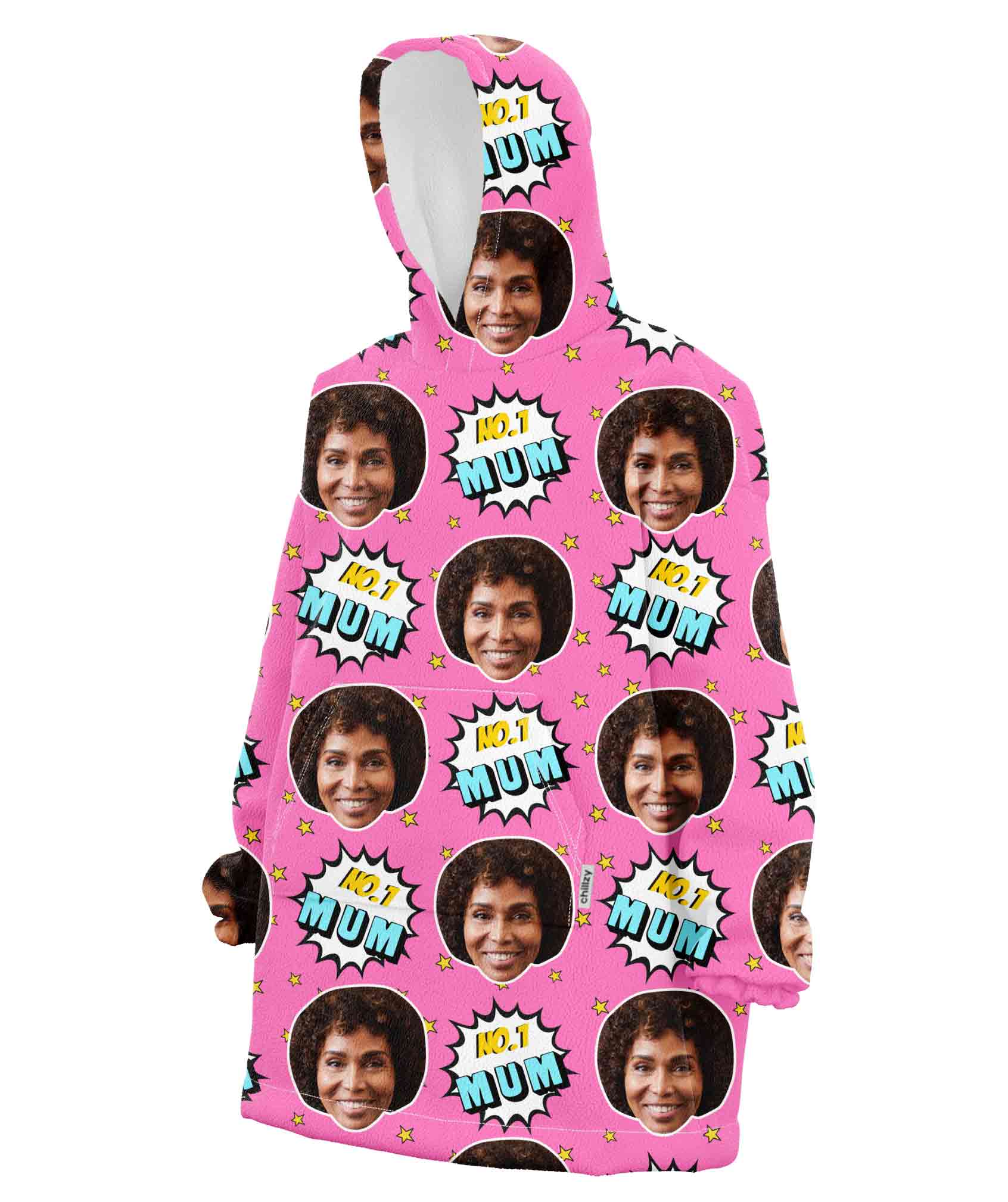 Number 1 Mum Custom Hoodie Blanket