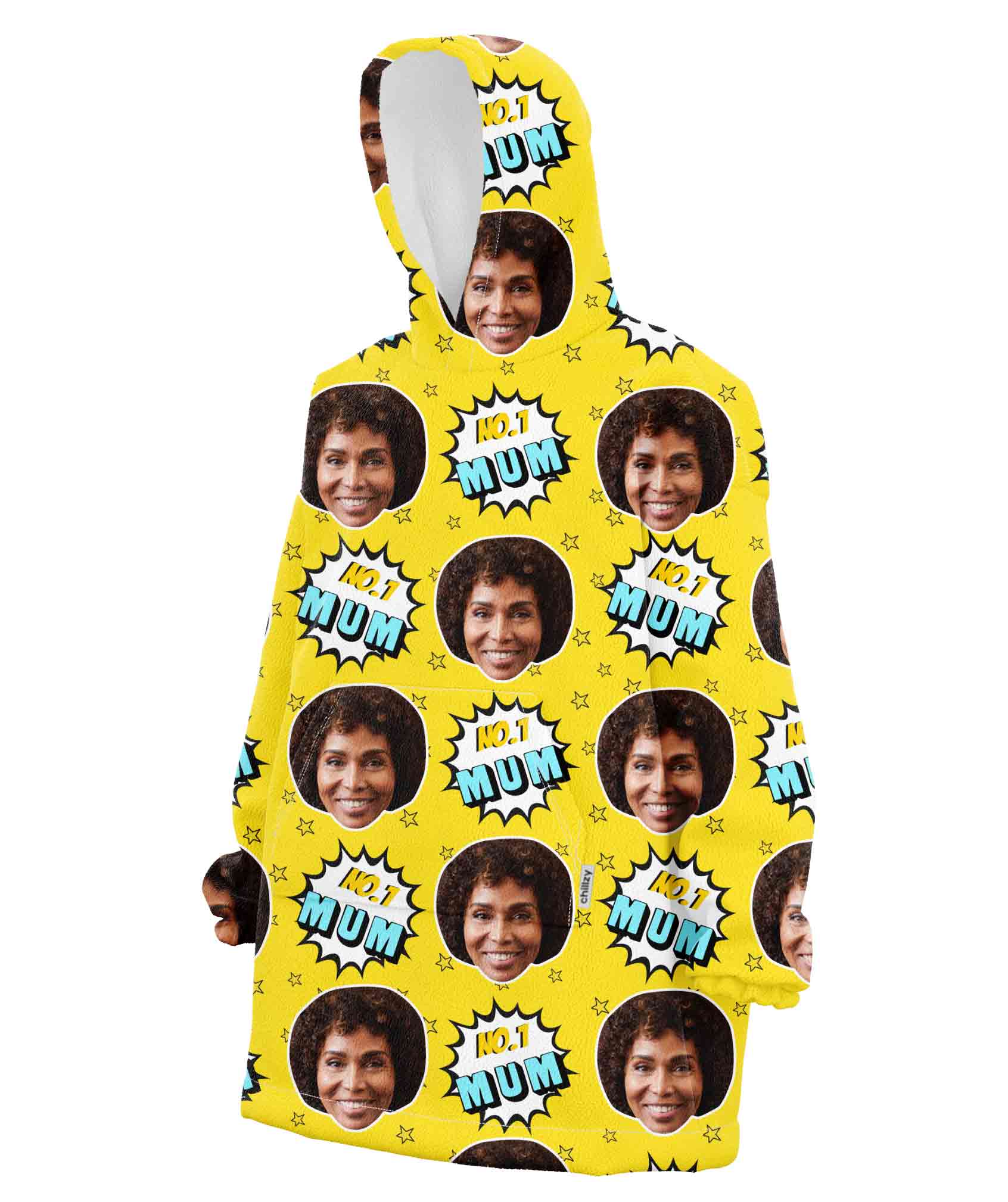 Number 1 Mum Custom Hoodie Blanket