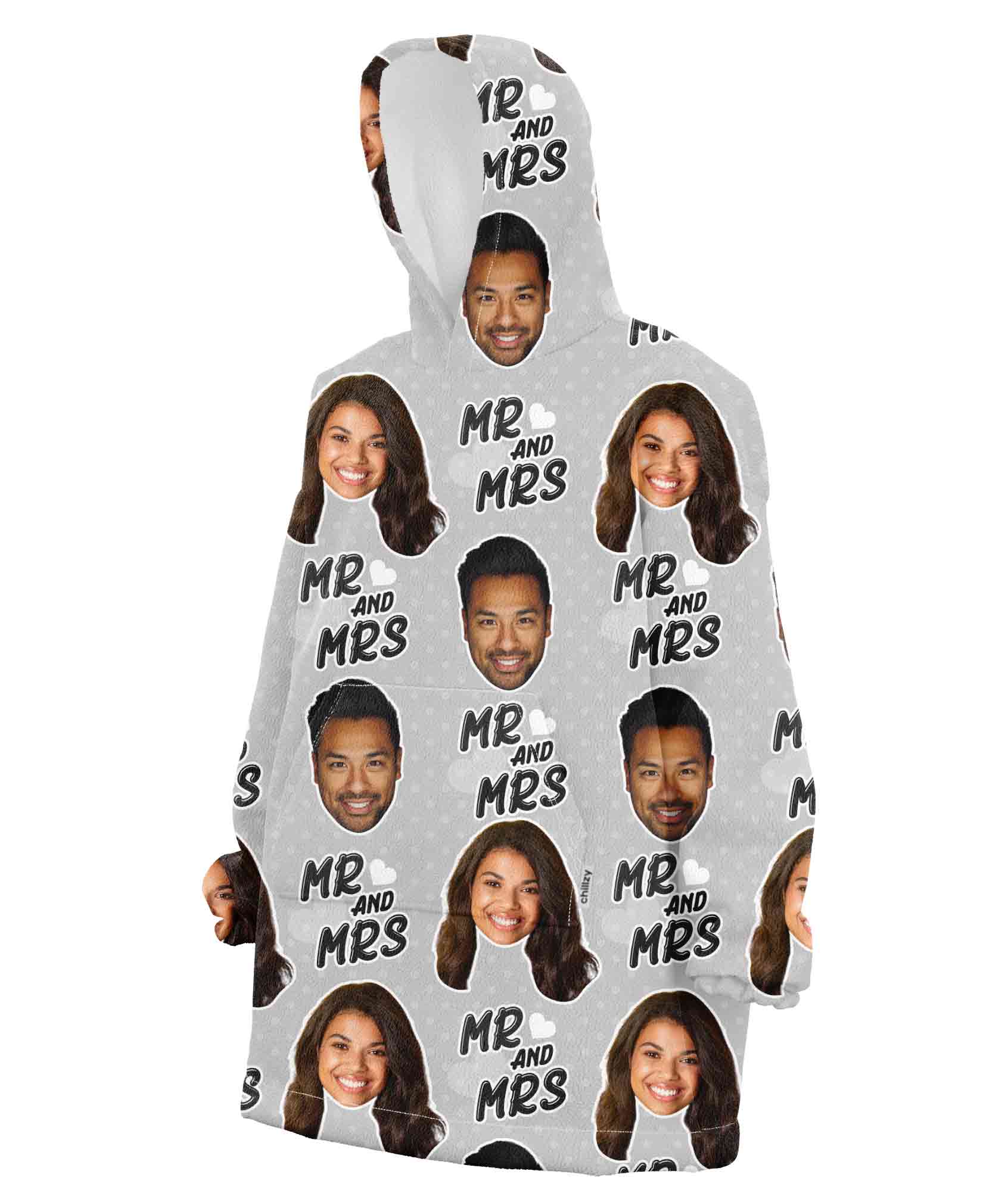 Mr & Mrs Custom Hoodie Blanket