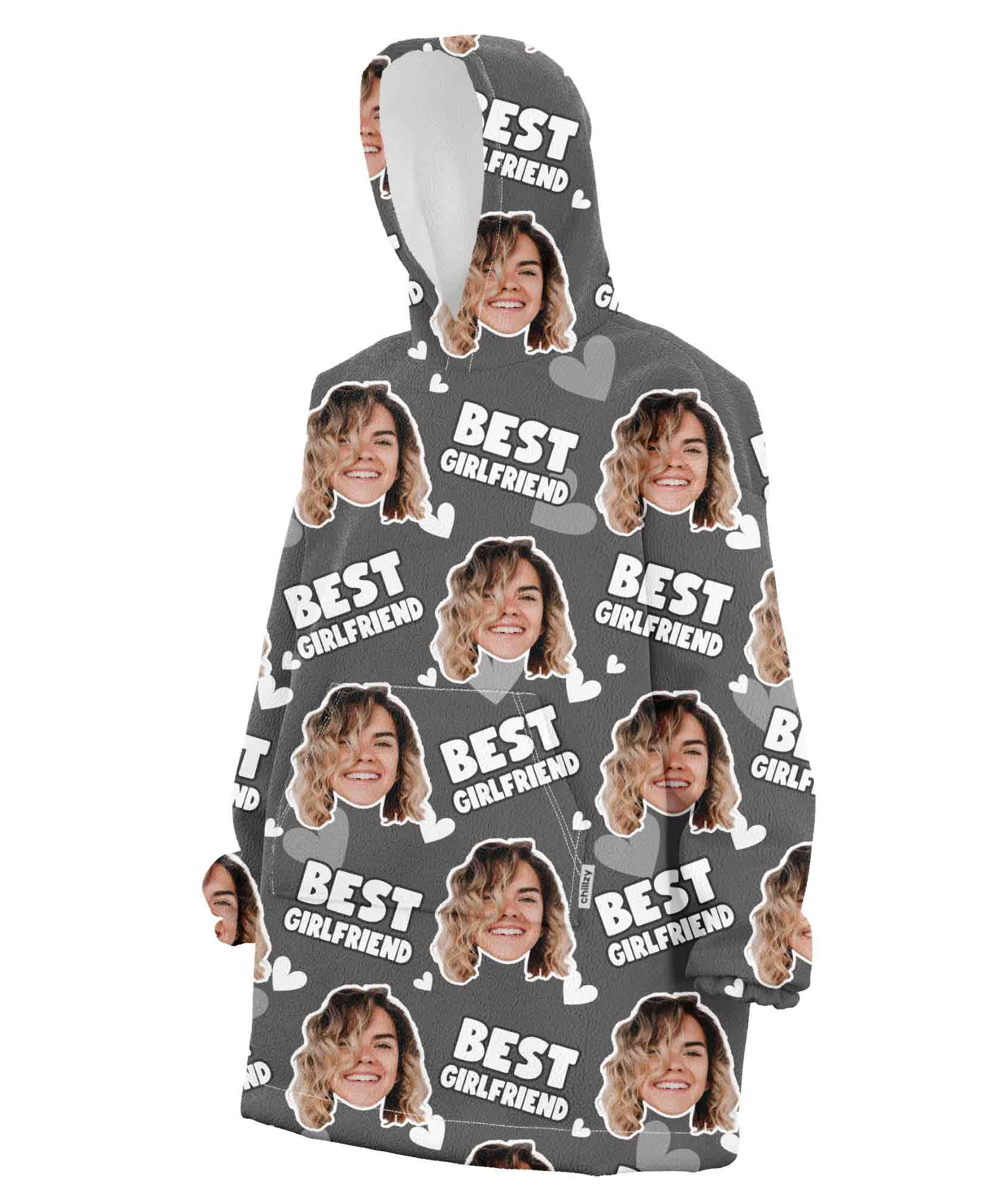 Best Girlfriend Custom Hoodie Blanket