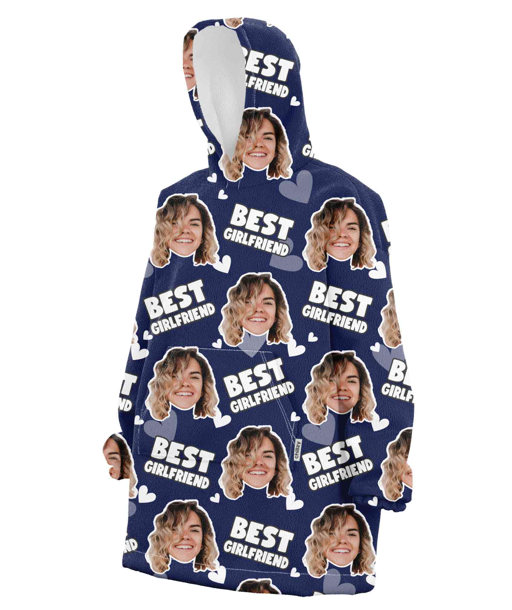 Best Girlfriend Custom Hoodie Blanket