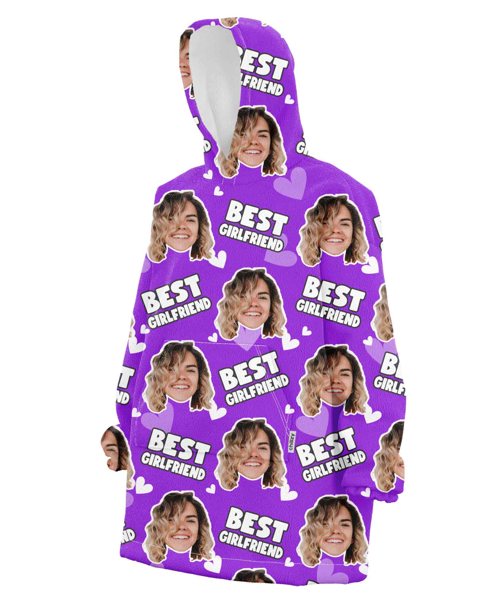 Best Girlfriend Custom Hoodie Blanket