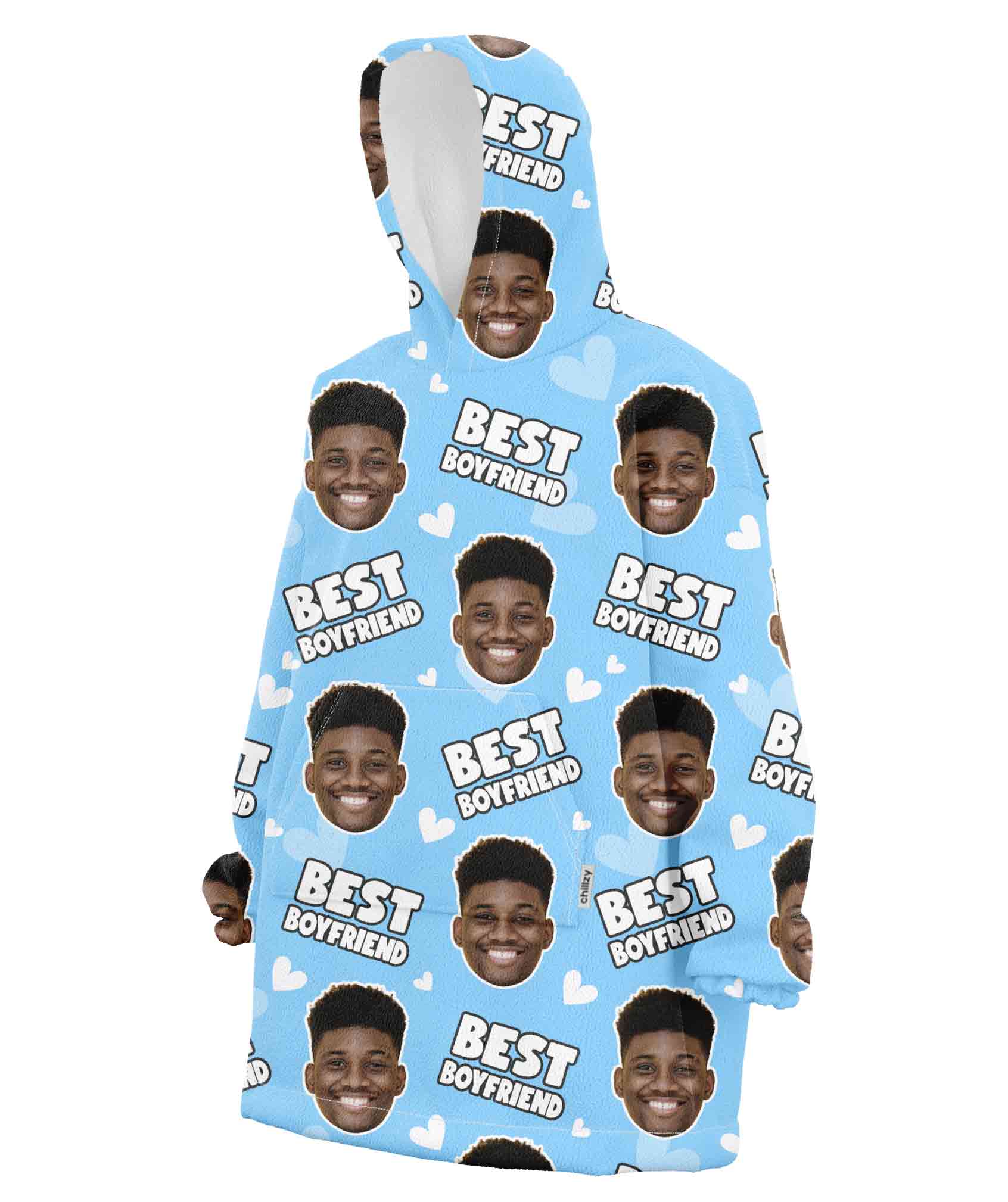Best Boyfriend Custom Hoodie Blanket