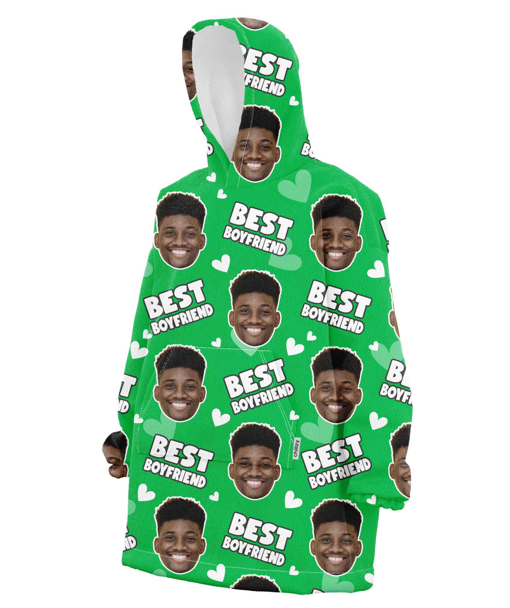 Best Boyfriend Custom Hoodie Blanket
